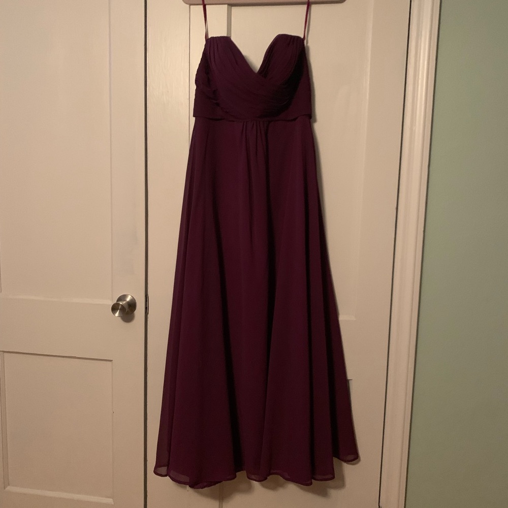 Allure Strapless Gown Purple Size 14, Fits like 10